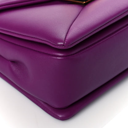 Valentino Garavani Nappa One Stud Chain Clutch Prune 8 of 9