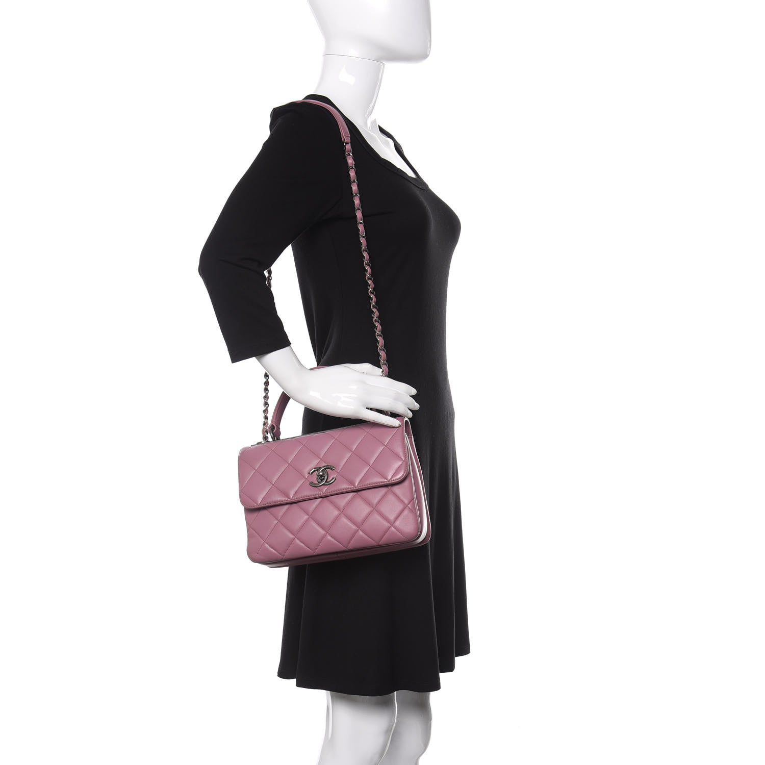 Chanel Lambskin Quilted Small Trendy CC Dual Handle Flap Bag Purple 2 of 13