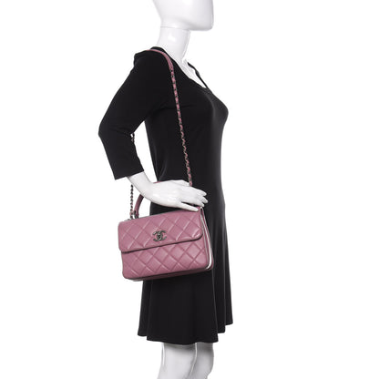 Chanel Lambskin Quilted Small Trendy CC Dual Handle Flap Bag Purple 2 of 13