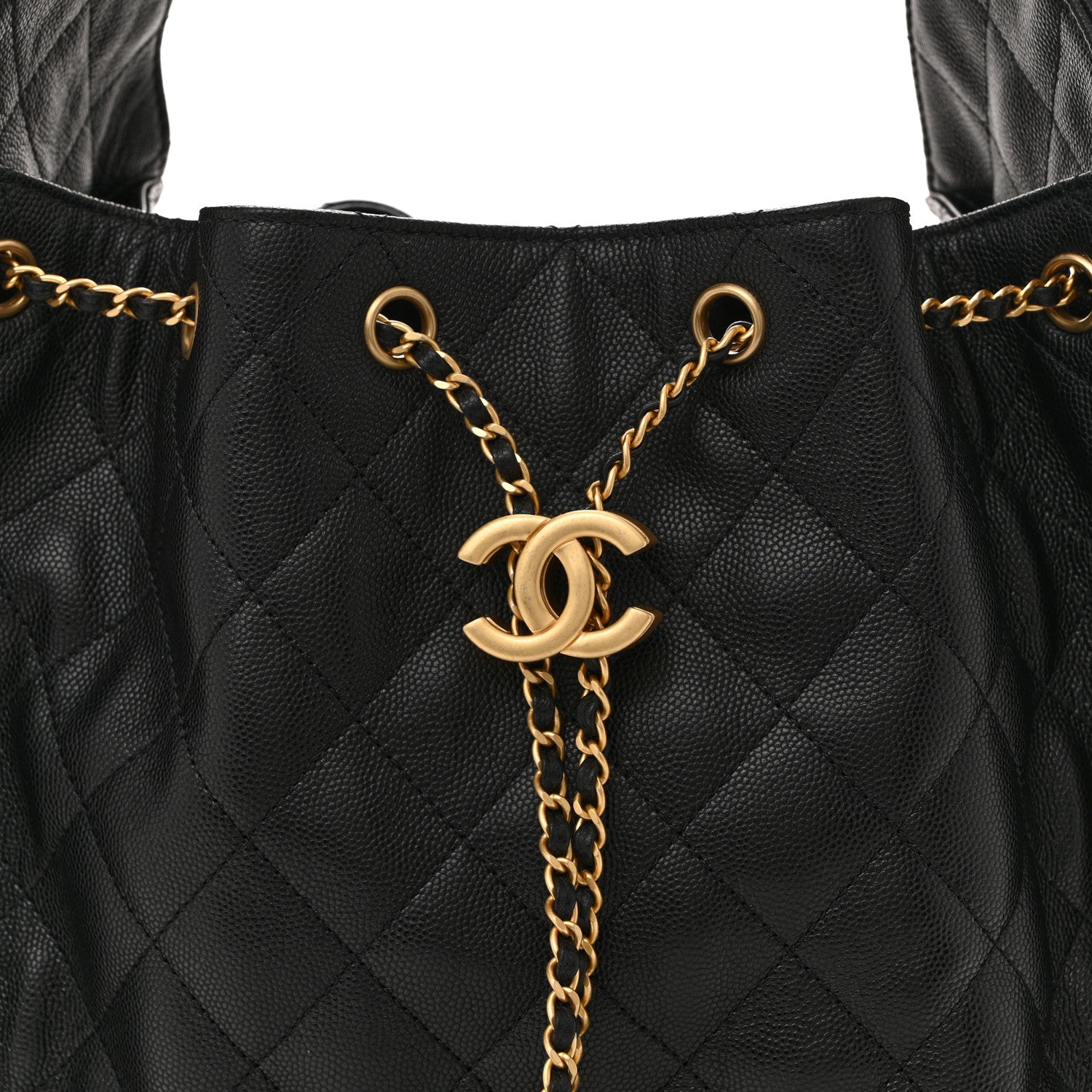 Chanel Caviar Quilted Medium Chanel 25 Handbag Black 7 of 9