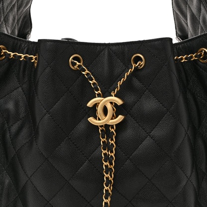Chanel Caviar Quilted Medium Chanel 25 Handbag Black 7 of 9