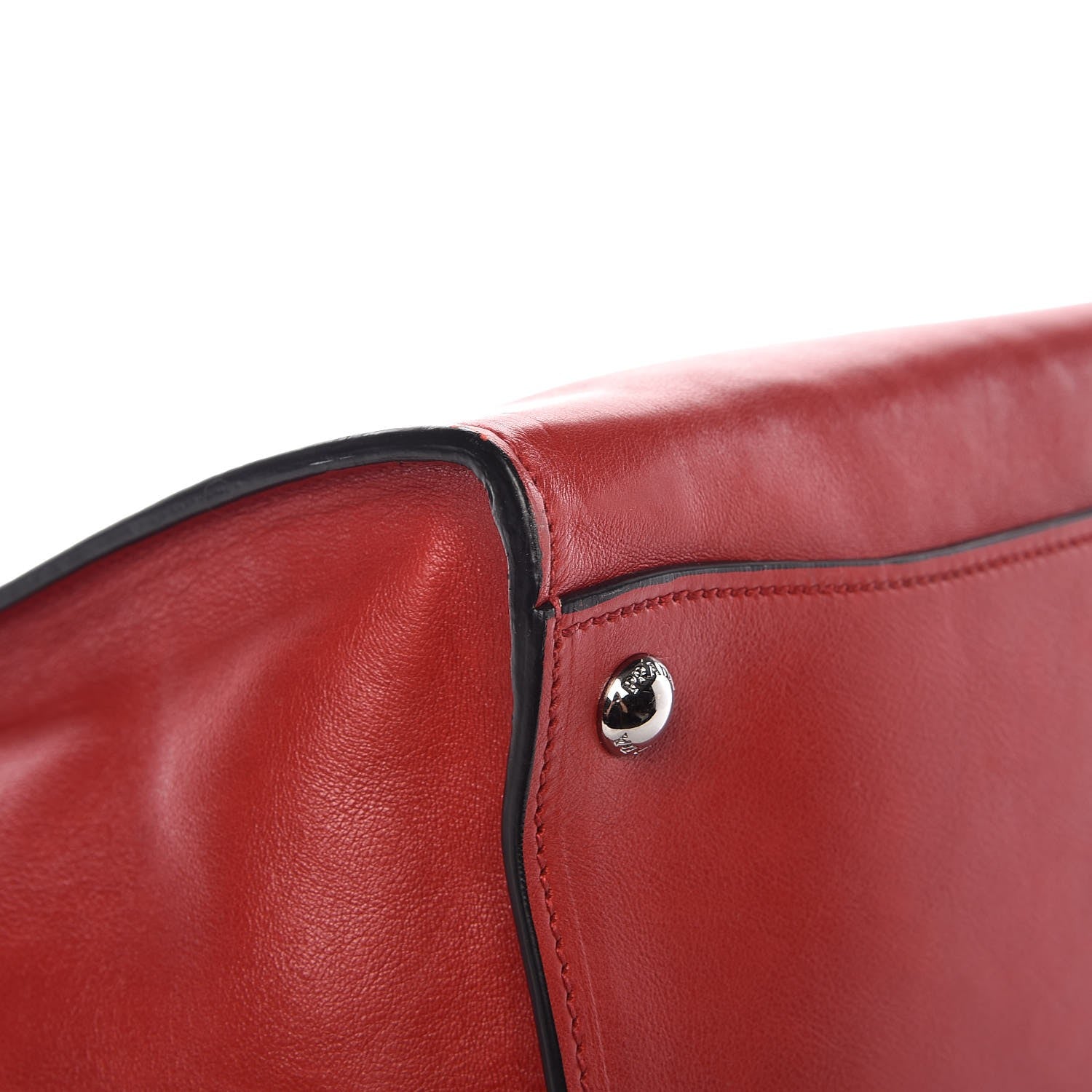 Prada Glace Calf Small Twin Pocket Tote Fuoco 8 of 13