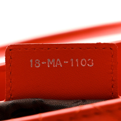 Christian Dior Lambskin Cannage Medium Lady Dior Orange 7 of 13