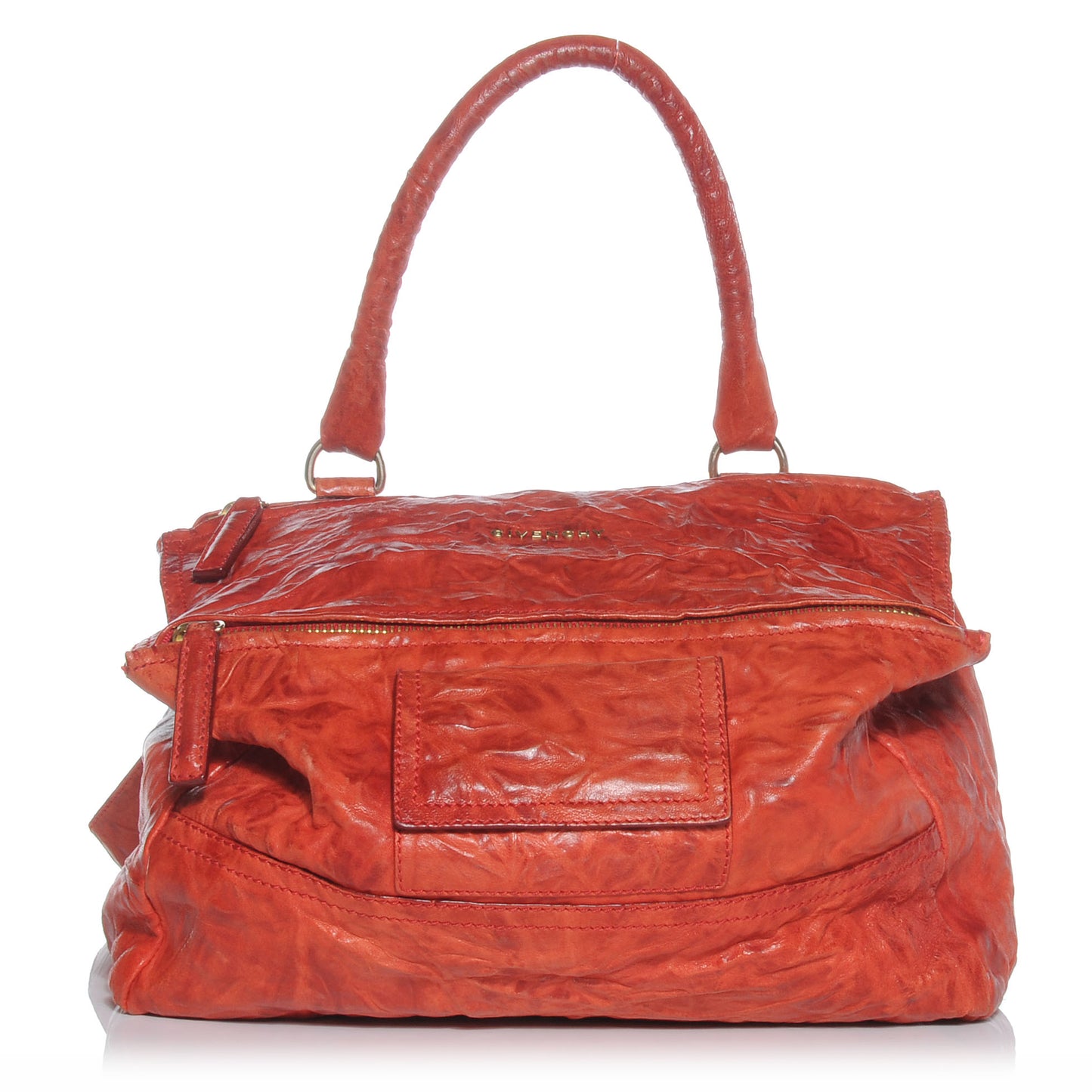Tumbled Sheepskin Medium Pandora Bag Red