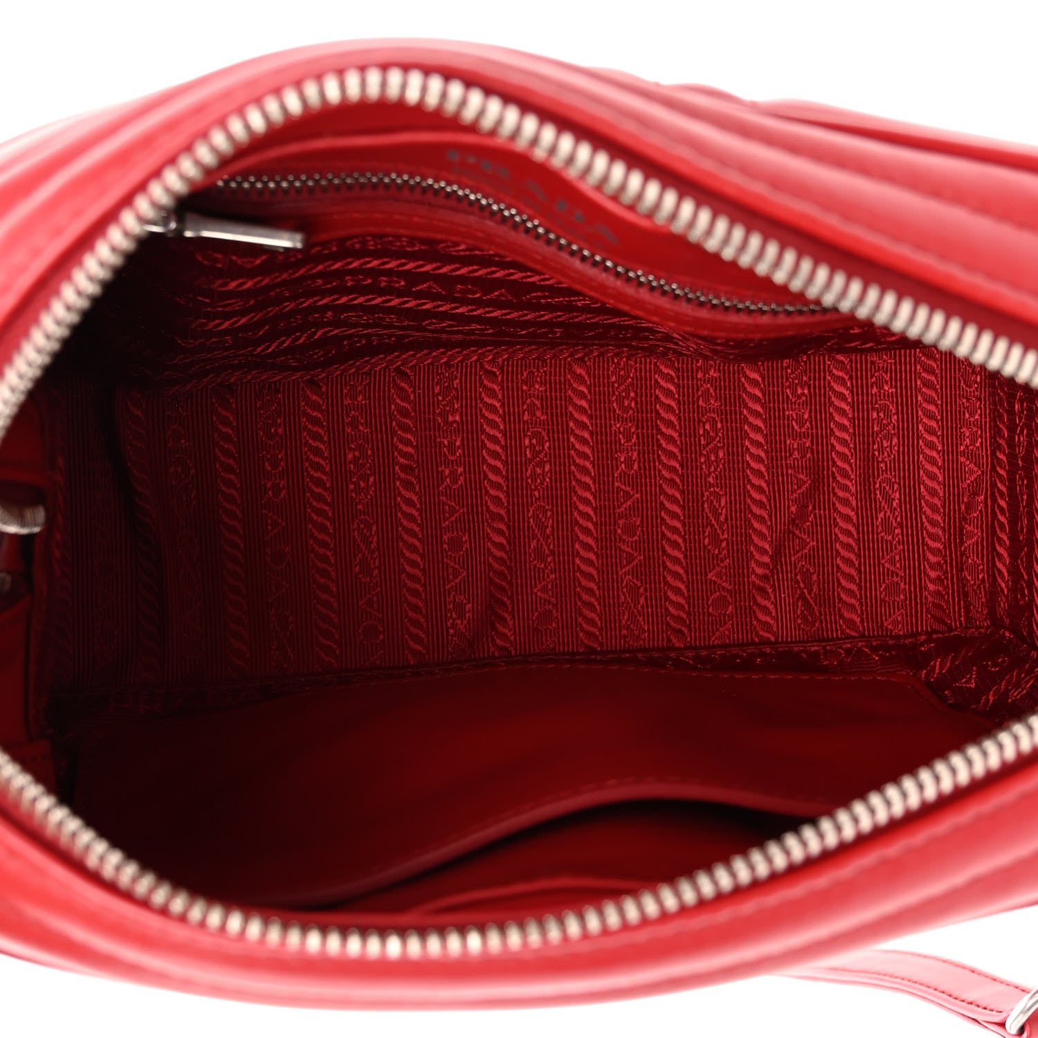 Prada Soft Calfskin Diagramme Camera Bag Rosso 5 of 9