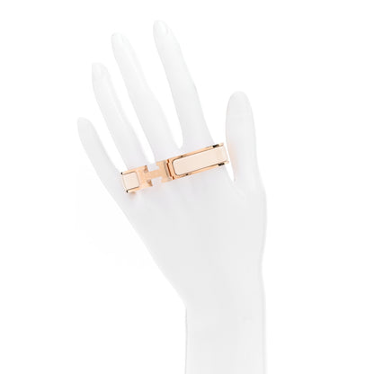 Hermes Enamel Narrow Clic Clac H Bracelet PM Creme 2 of 6