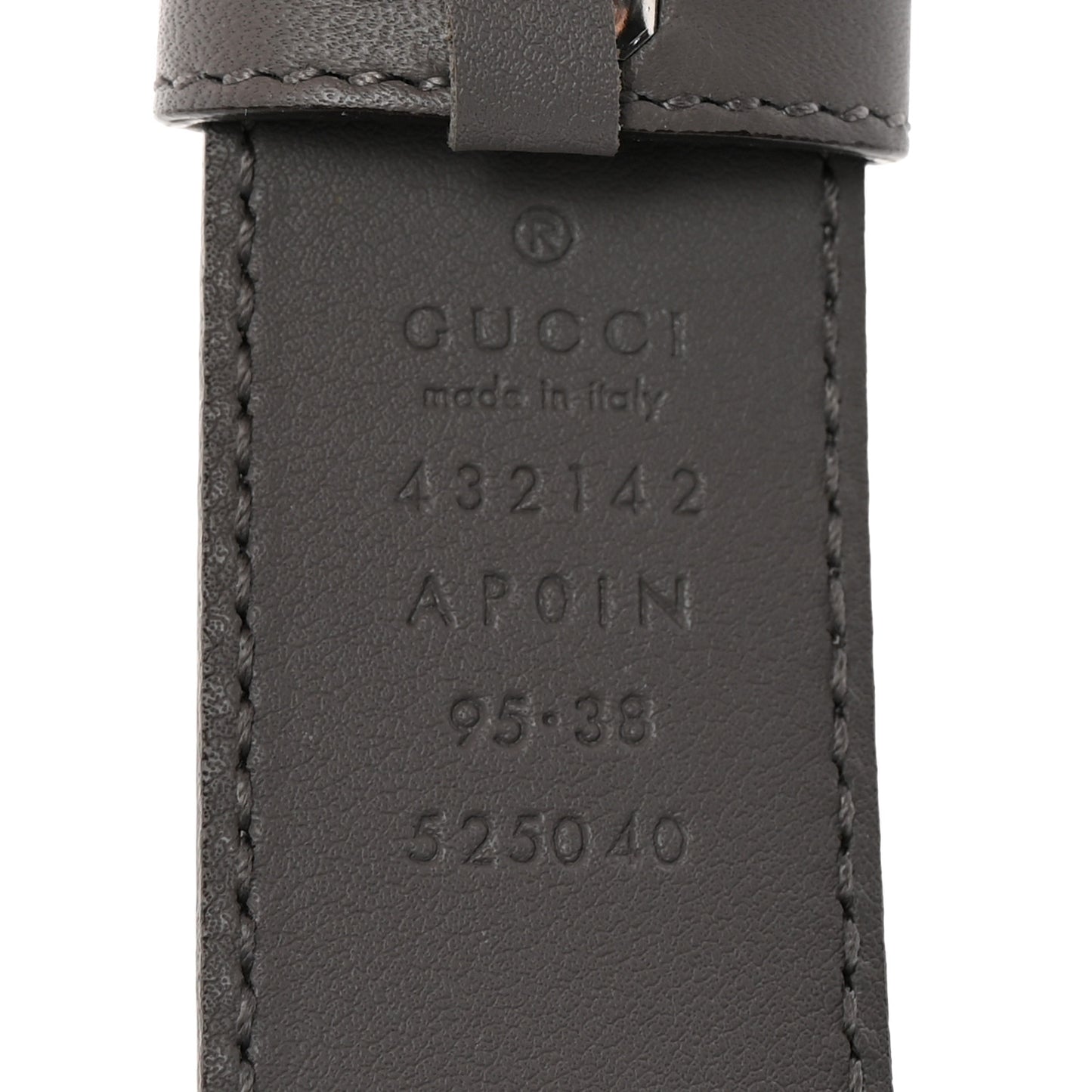 Moon Calfskin Crystal Dionysus 30mm Belt 95 38 Grey