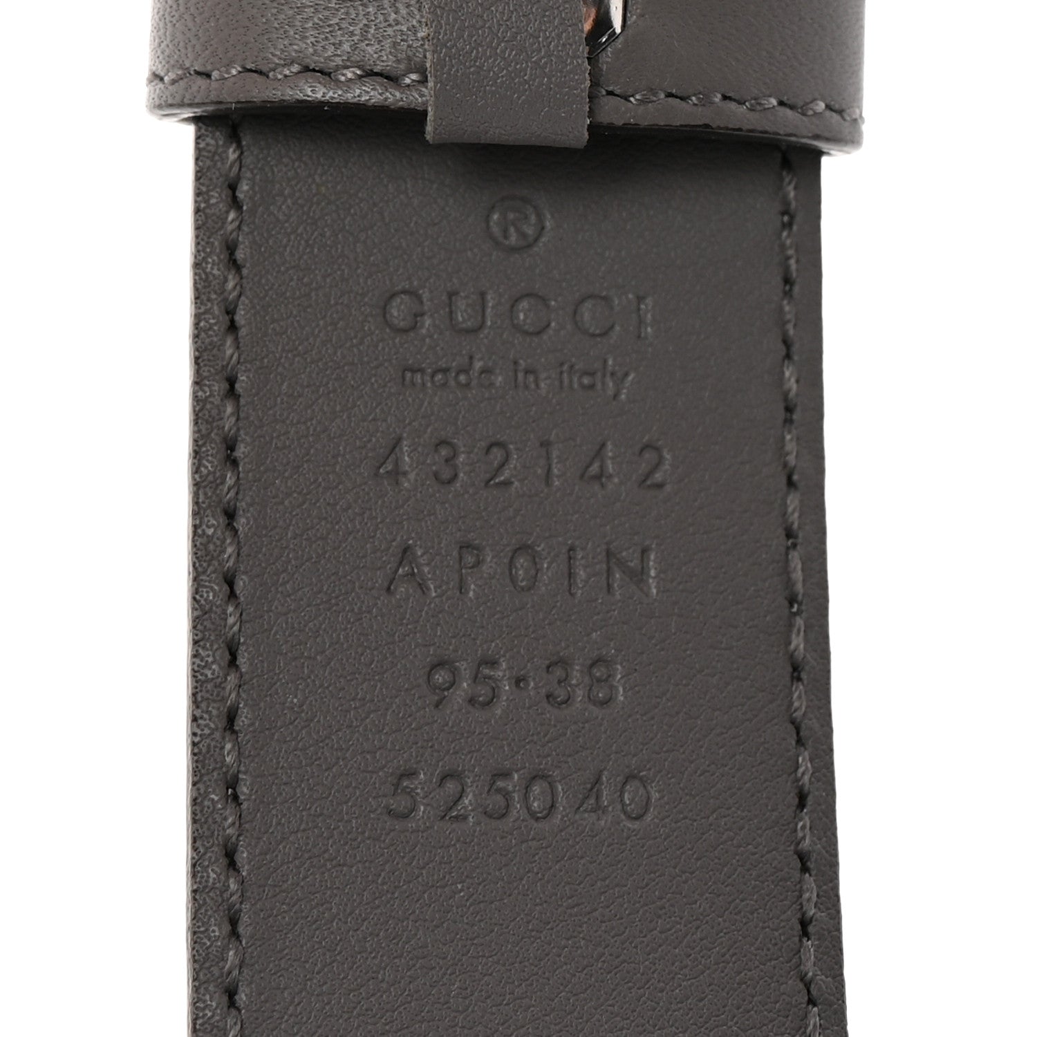 Gucci Moon Calfskin Crystal Dionysus 30mm Belt 95 38 Grey 3 of 5