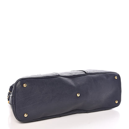 Saint Laurent Calfskin Oversized Muse Navy Blue 4 of 11