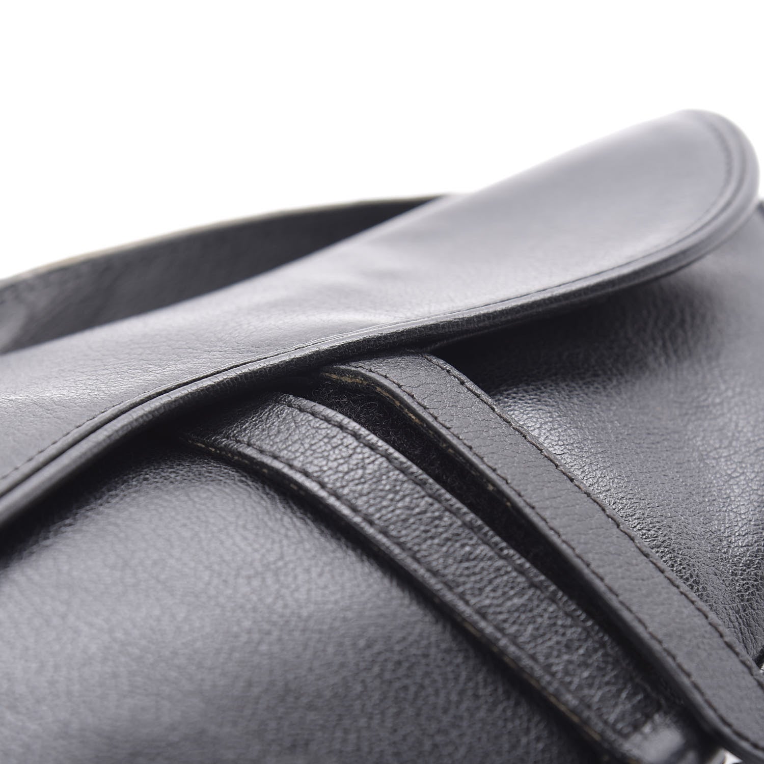 Christian Dior Calfskin Saddle Bag Black 12 of 16