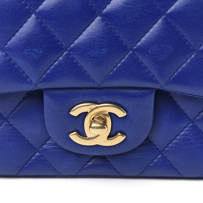 Chanel Lambskin Quilted Mini Square Flap Blue 13 of 13