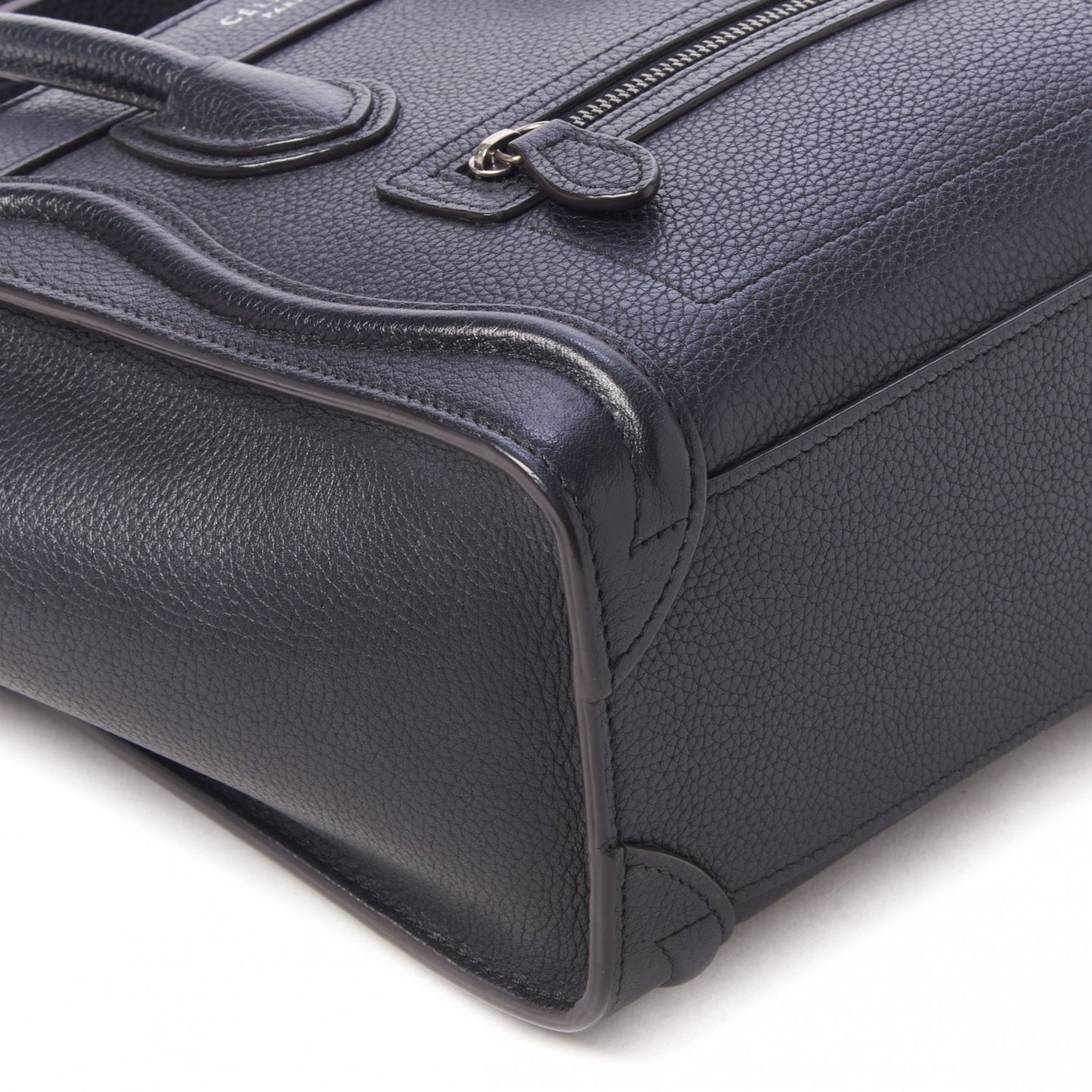 Drummed Calfskin Nano Luggage Black