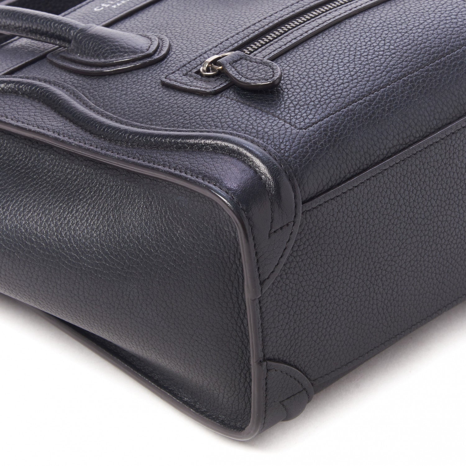 Celine Drummed Calfskin Nano Luggage Black 9 of 9