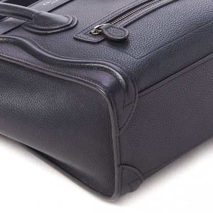 Celine Drummed Calfskin Nano Luggage Black 9 of 9