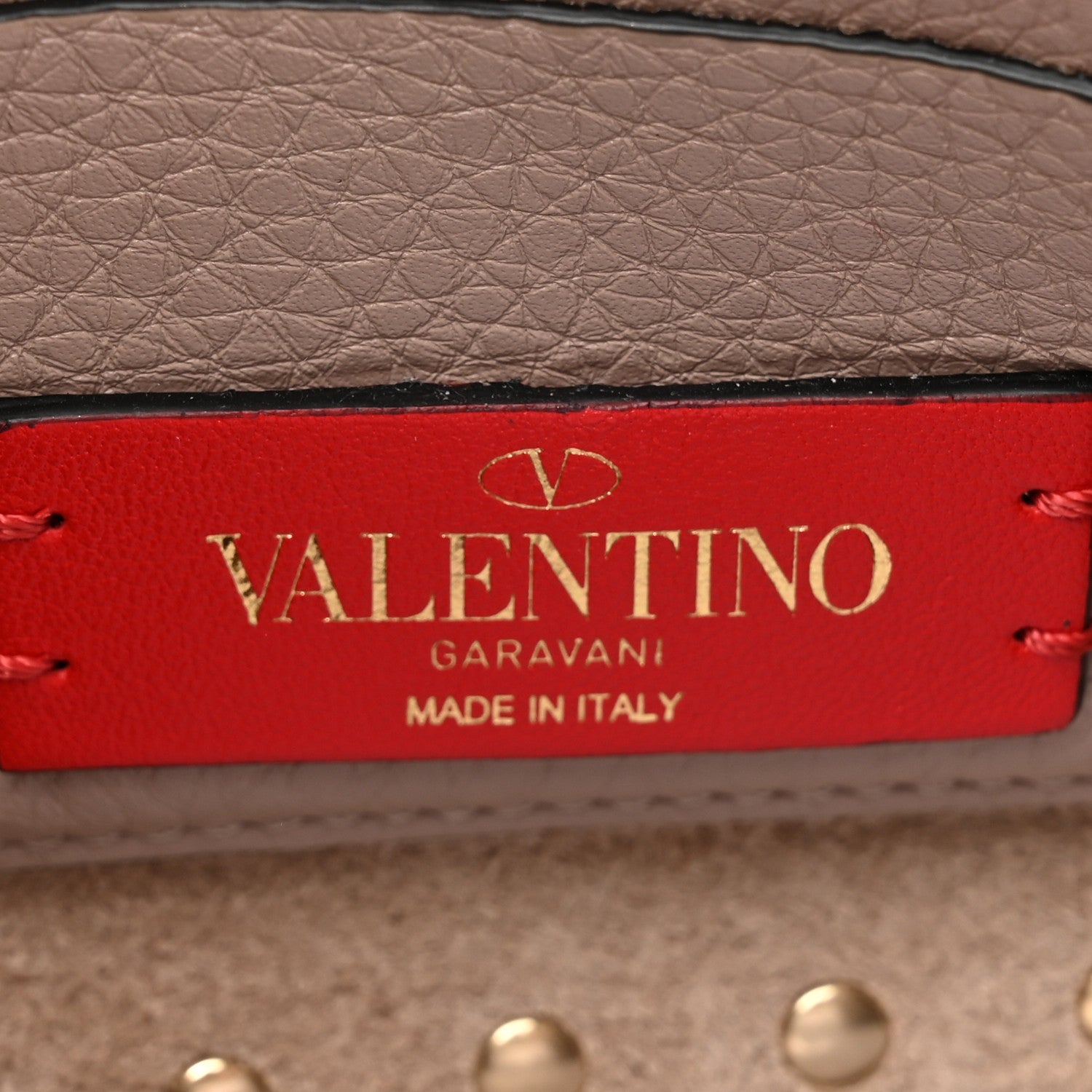 Valentino Garavani Grainy Calfskin Small Rockstud Top Handle Bag Poudre 6 of 11