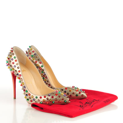 Christian Louboutin Specchio Calfskin Follies Spikes 120 Pumps Beige 39 Multicolor 6 of 10