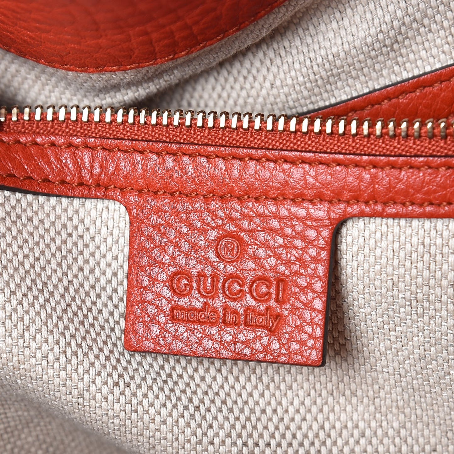 Pebbled Calfskin Medium Soho Shoulder Bag Sun Orange