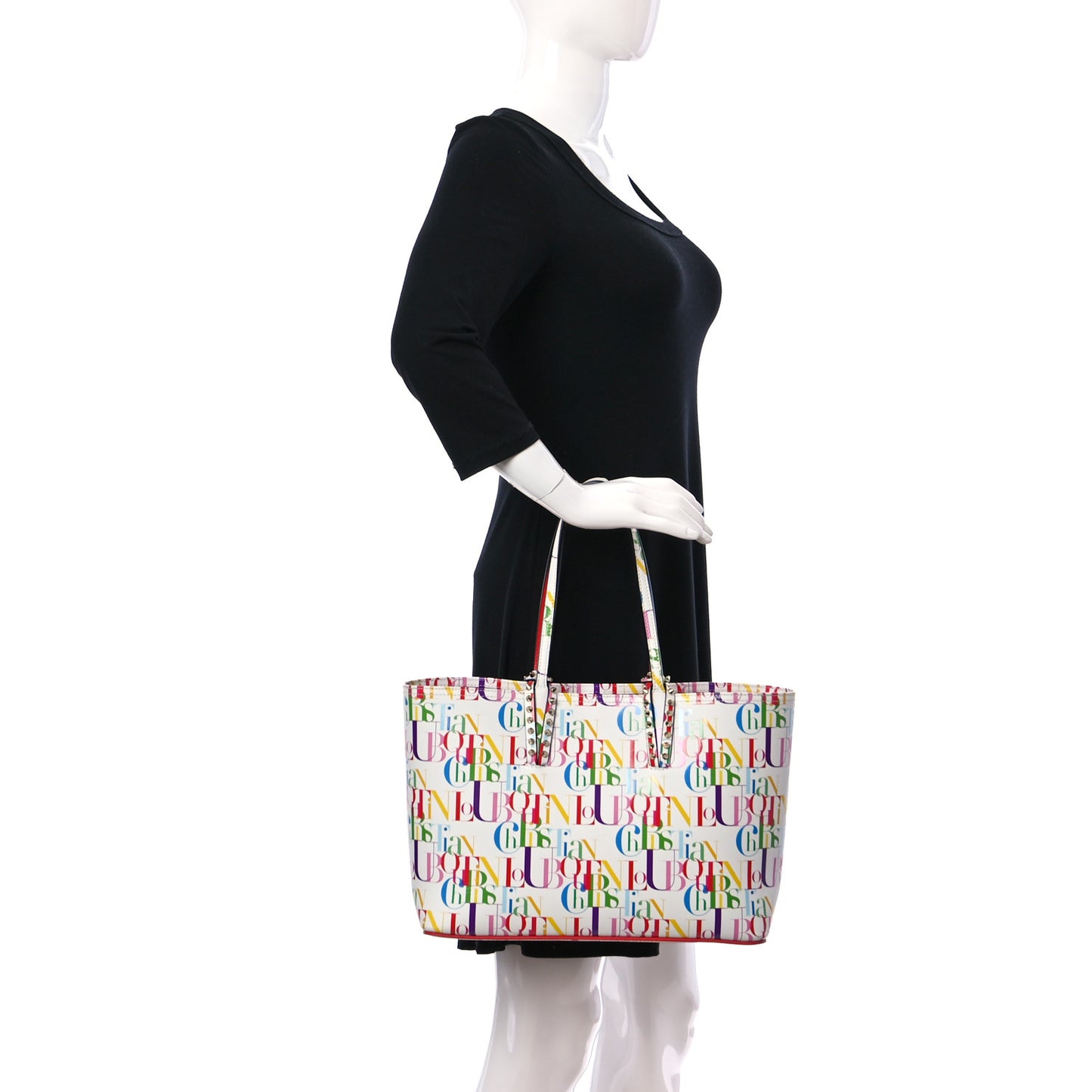 Calfskin Small Cabata Tote White Multicolor