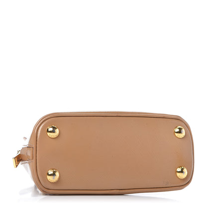 Prada Saffiano Vernice Mini Promenade Tote Noisette 4 of 10