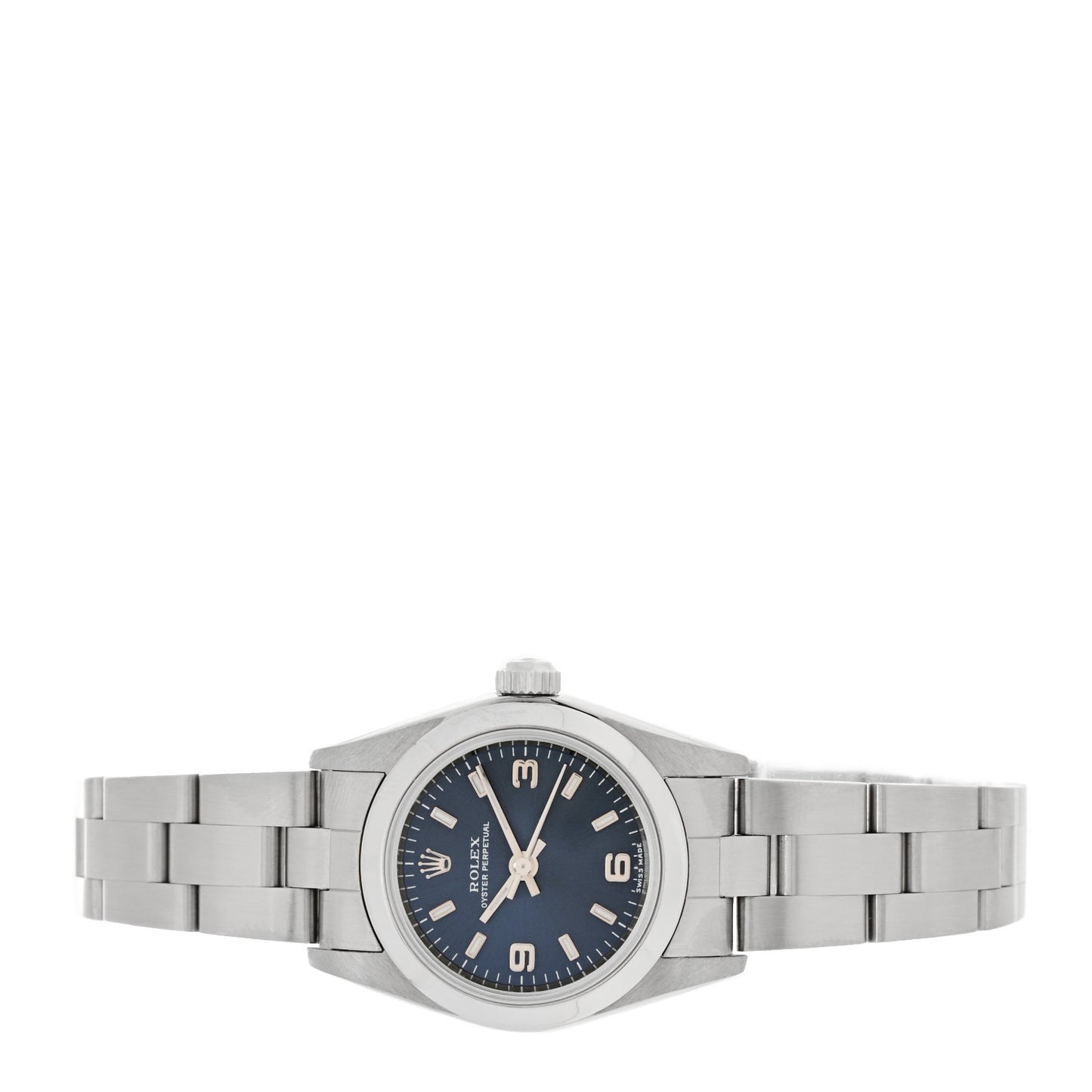 Stainless Steel 24mm Oyster Perpetual Watch Blue 76080