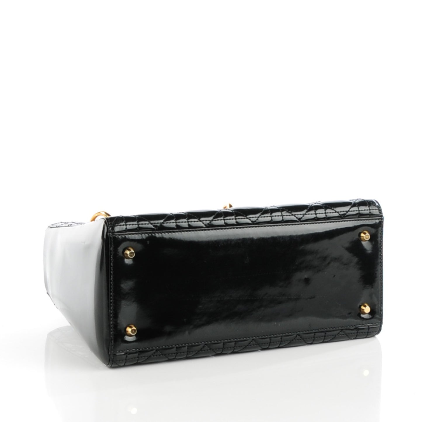 Patent Cannage Medium Lady Dior Black