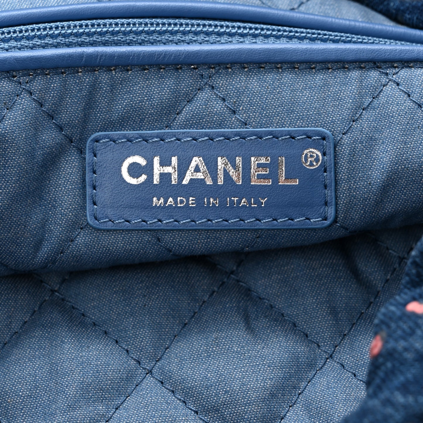 Denim Sequin Chanel 22 Blue