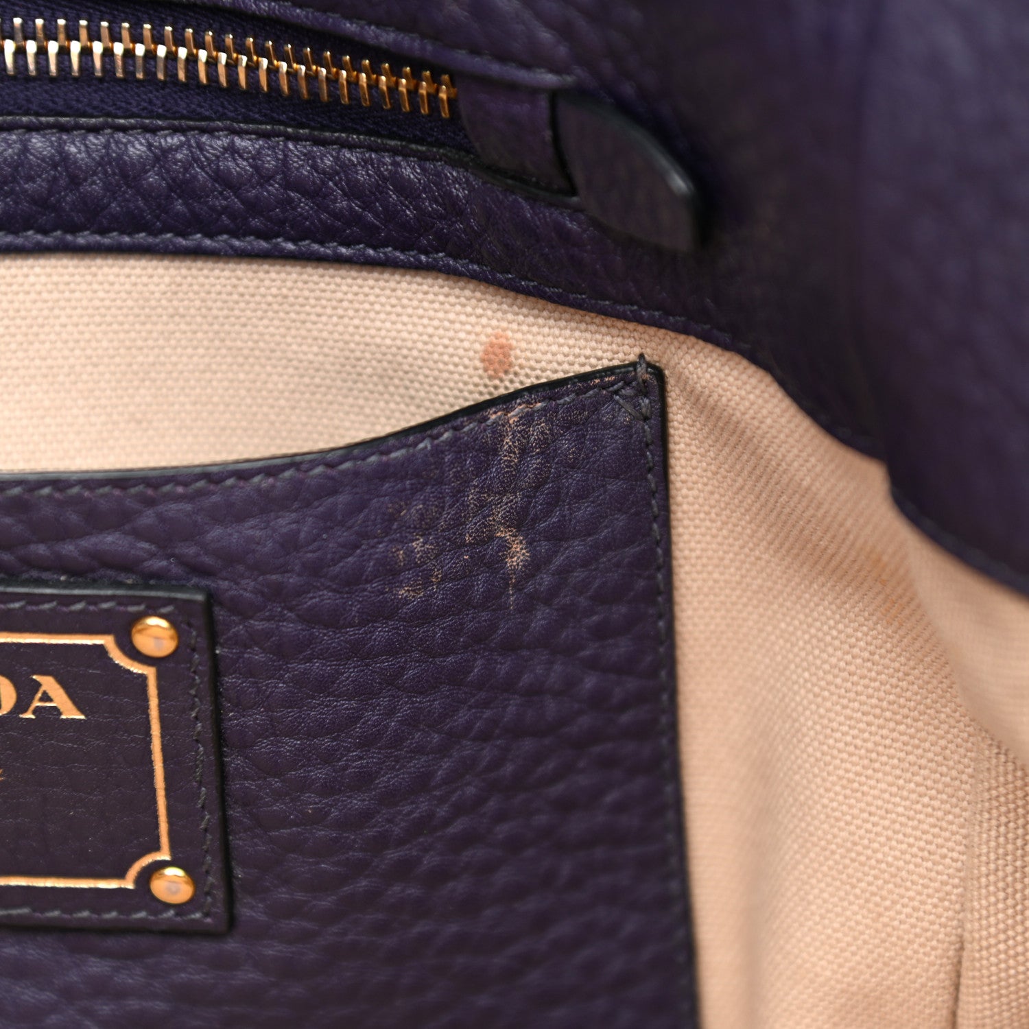 Prada Vitello Daino Tote Melanzana 9 of 19