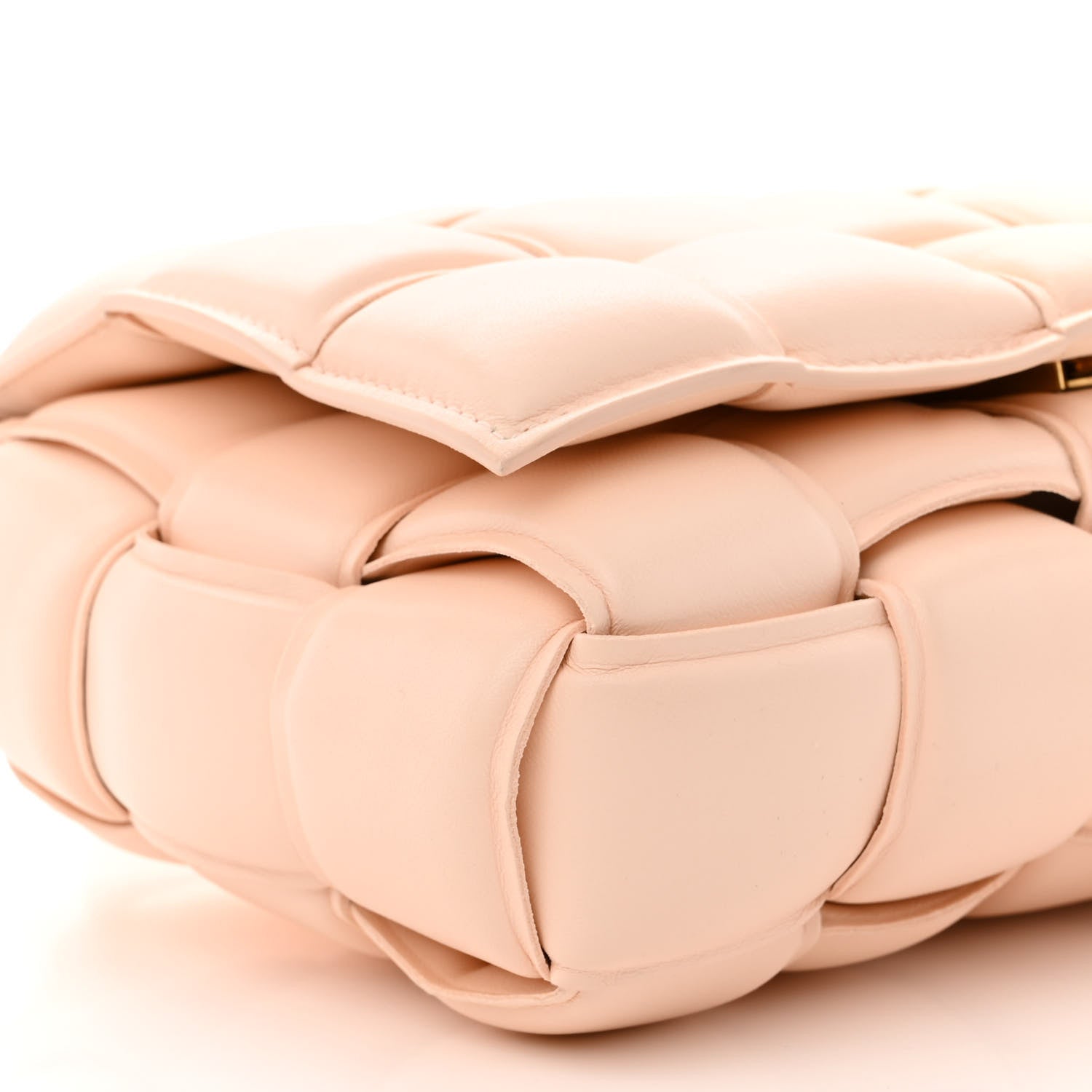 Bottega Veneta Nappa Maxi Intreccio Padded Cassette Crossbody Bag Melon Washed 9 of 12