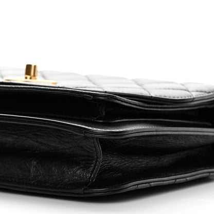 Chanel Calfskin Caviar Quilted Chain Handle Flap Black 9 of 13