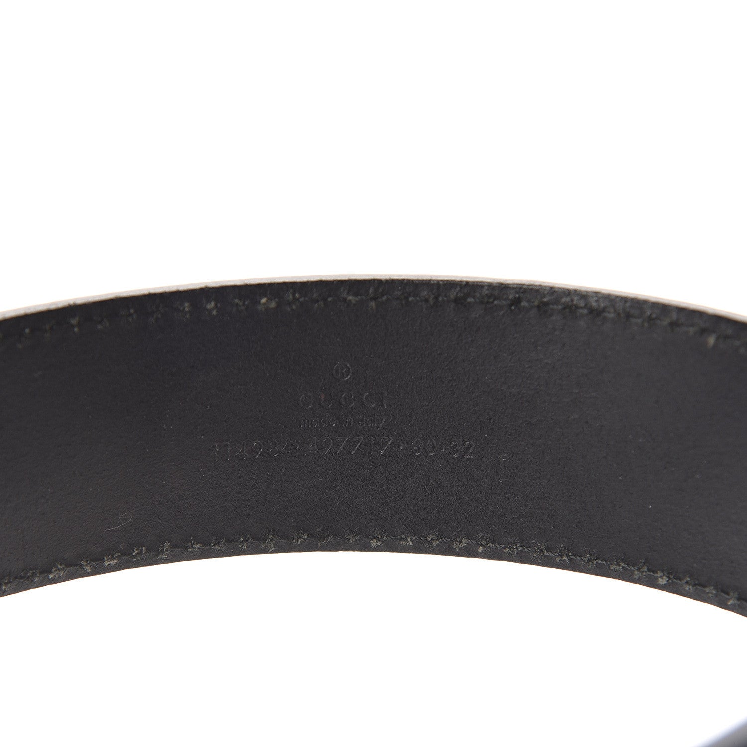 Gucci Calfskin Interlocking G Belt 80 32 Black 5 of 5