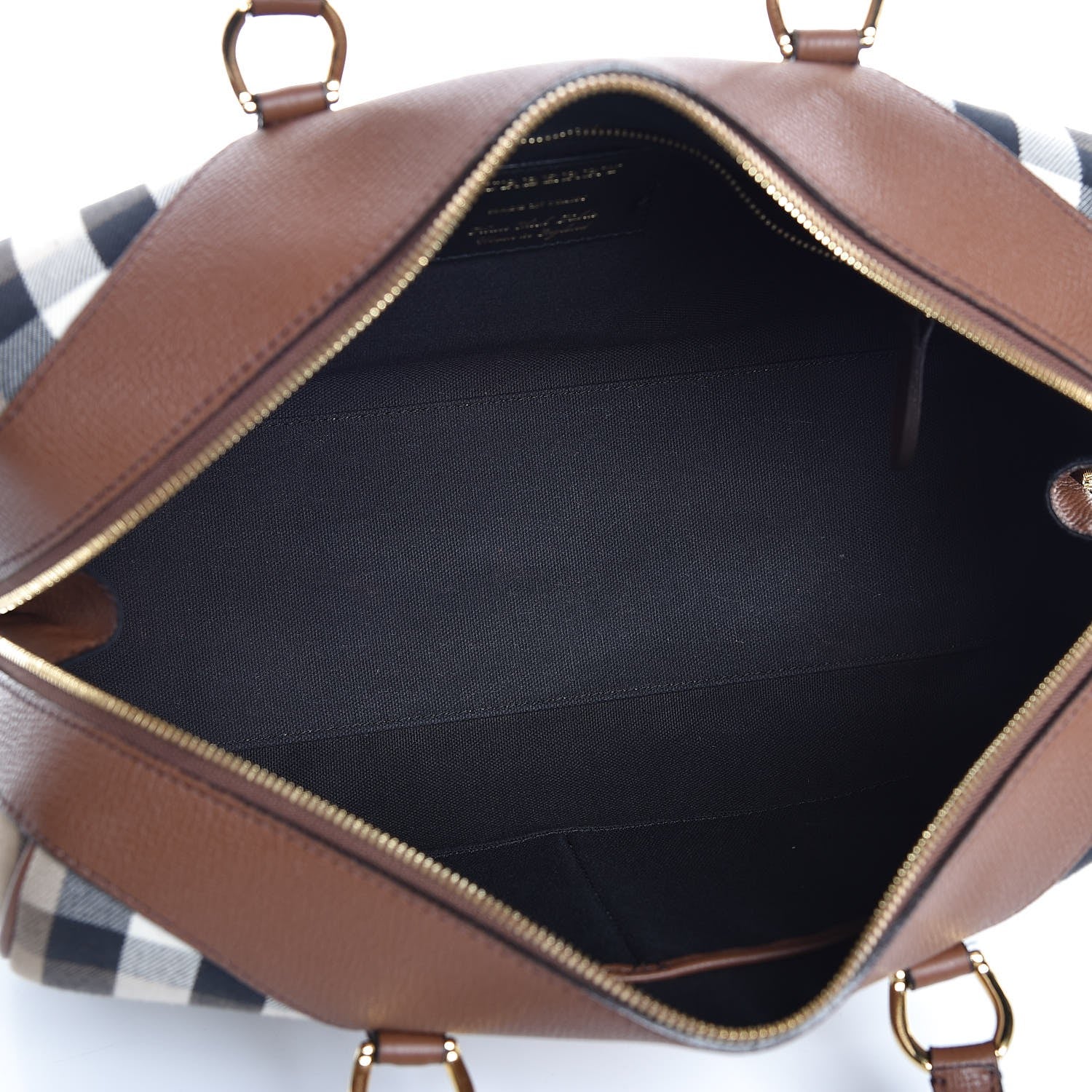 Burberry House Check Derby Calfskin Medium Alchester Bowling Bag Tan 5 of 14