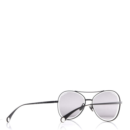 Chanel Metal Pilot Sunglasses 4260 Black 4 of 10