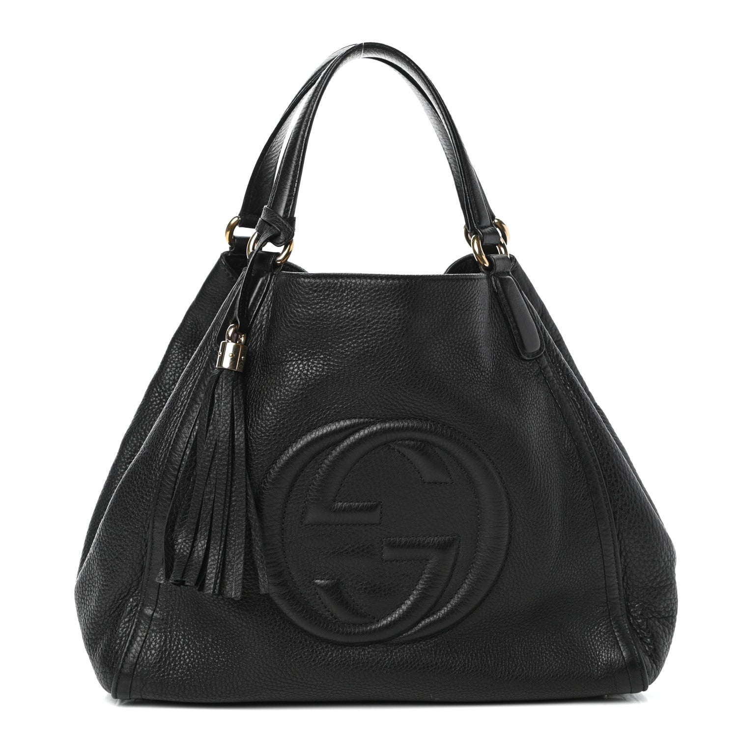 Gucci Pebbled Calfskin Medium Soho Shoulder Bag Black 1 of 11