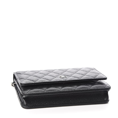 Chanel Caviar Quilted Wallet On Chain WOC Black 4 of 12