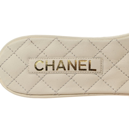 Chanel Lambskin Quilted CC Turnlock Sandals 40 Ivory 7 of 8