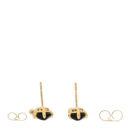 David Yurman 18K Yellow Gold Diamond Black Onyx Green Orchid Chatelaine Drop Earrings 3 of 5