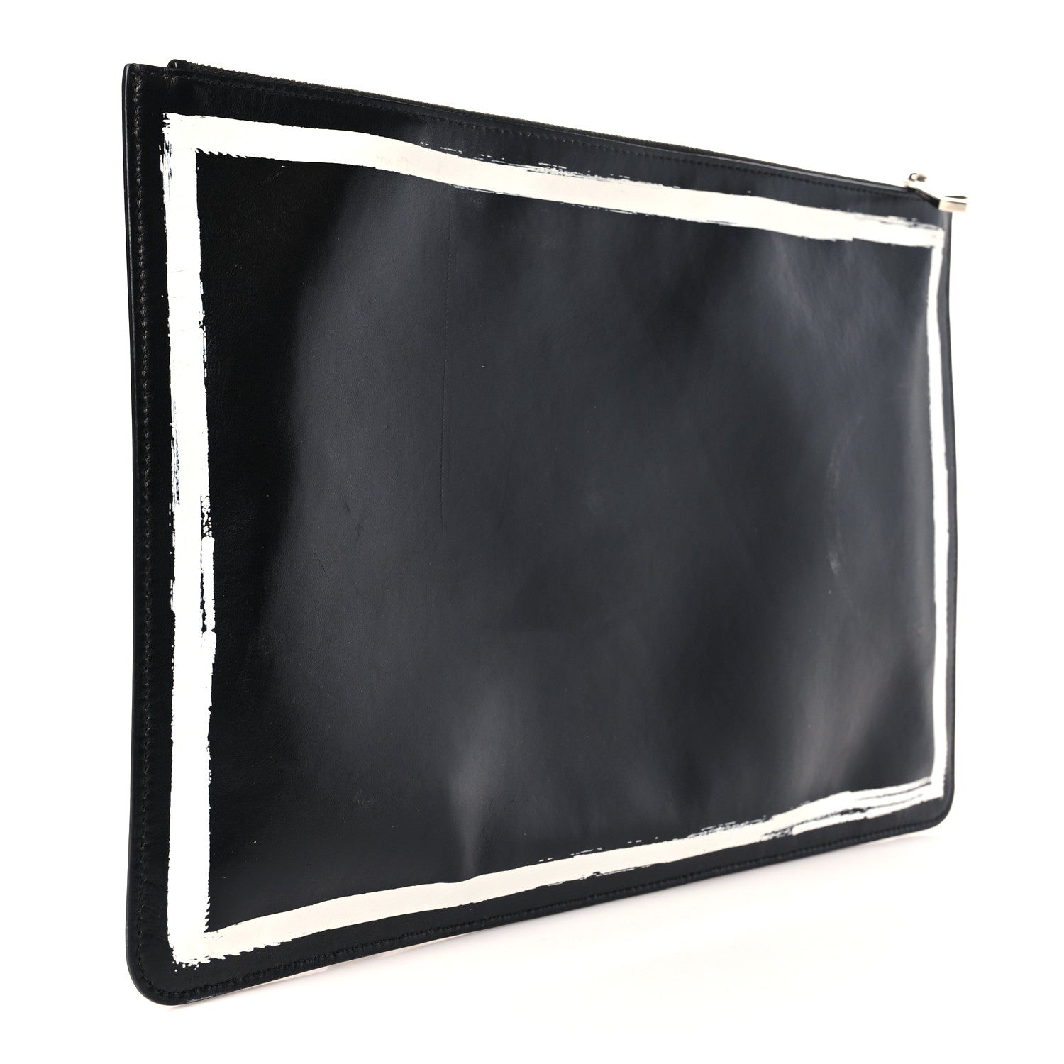 Givenchy Smooth Calfskin Graffiti Paint Logo Pouch Black 3 of 9