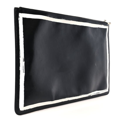 Givenchy Smooth Calfskin Graffiti Paint Logo Pouch Black 3 of 9