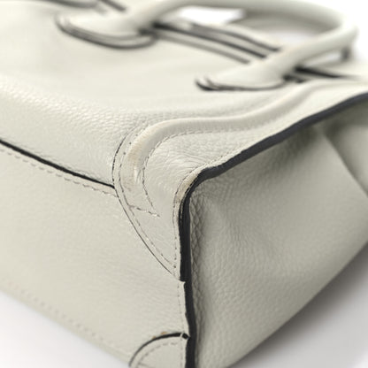 Celine Drummed Calfskin Nano Luggage Lune 11 of 15