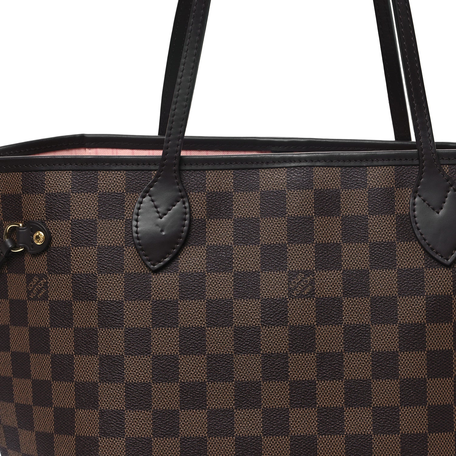 Louis Vuitton Damier Ebene Neo Neverfull MM Rose Ballerine 9 of 12