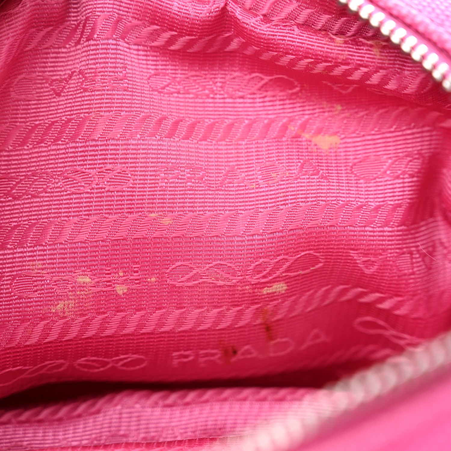 Prada Canvas Grommet Canapa Tote Pink 16 of 18