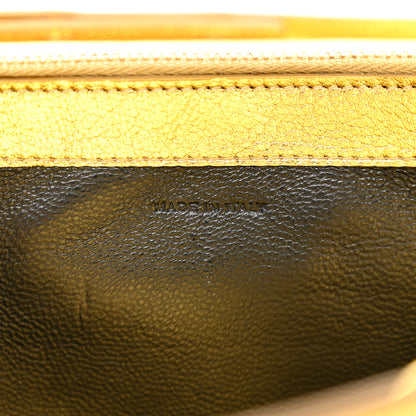 Saint Laurent Metallic Calfskin Monogram Chain Wallet Gold 6 of 11