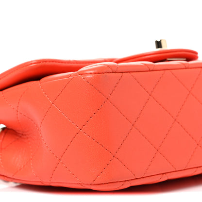 Chanel Lambskin Quilted Mini Rectangular Flap Orange 9 of 10