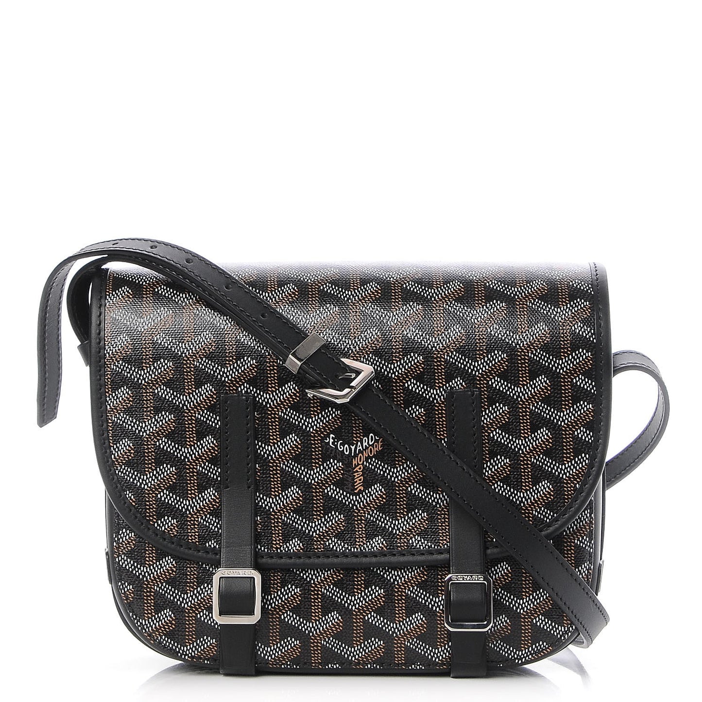 Goyardine Belvedere PM Messenger Bag Black