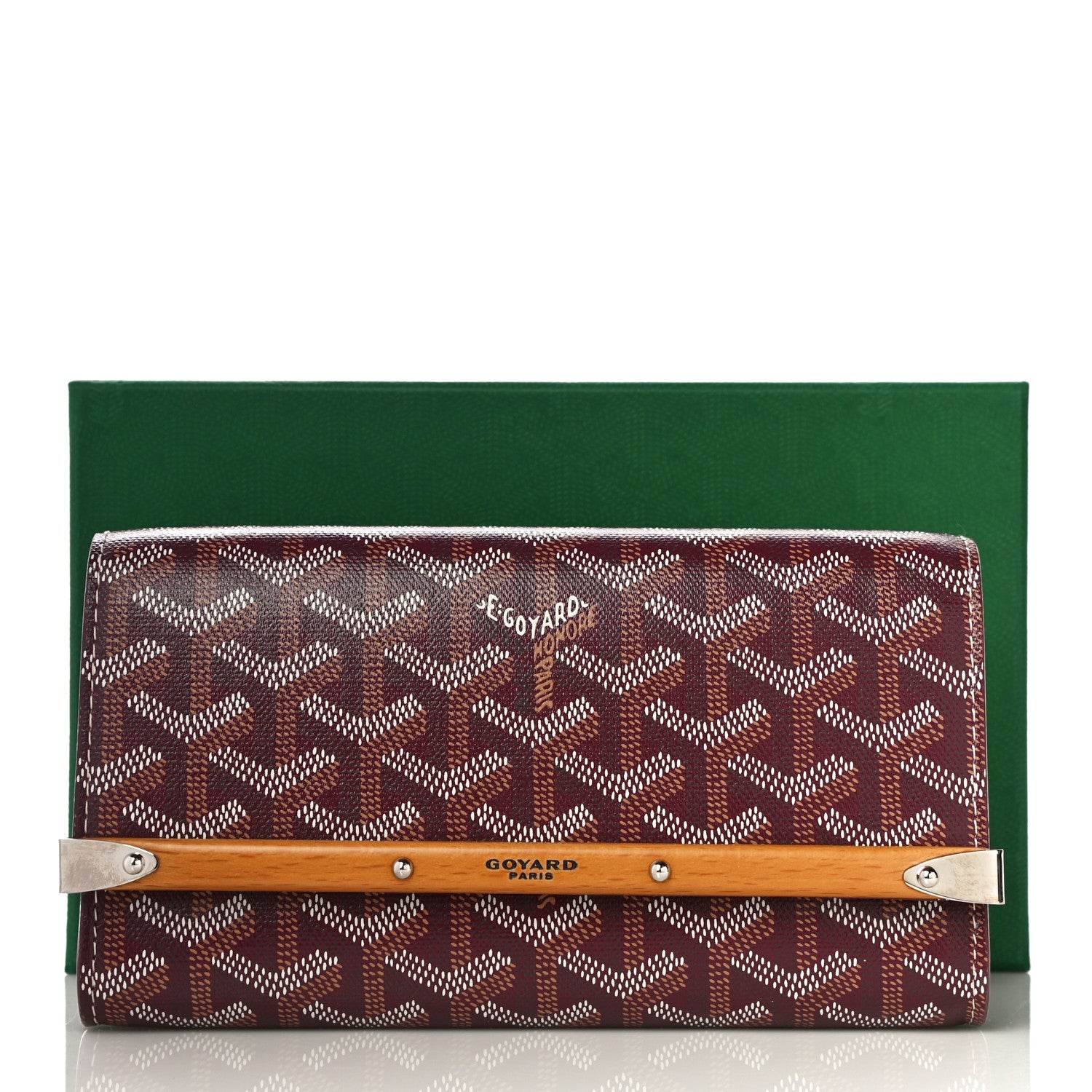 Goyard Goyardine Monte Carlo Bois Clutch Bordeaux 10 of 10