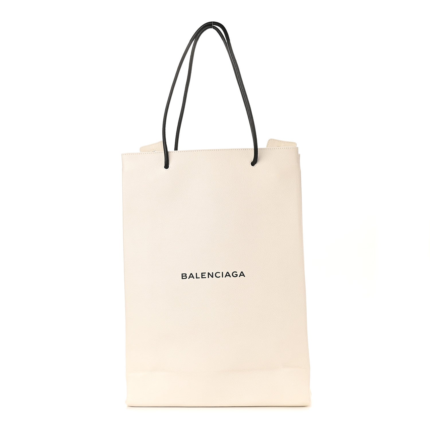 Balenciaga Calfskin Medium Logo North South Shopping Tote White 1 of 9