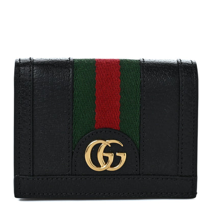 Gucci Calfskin Web Ophidia Card Case Black 1 of 9