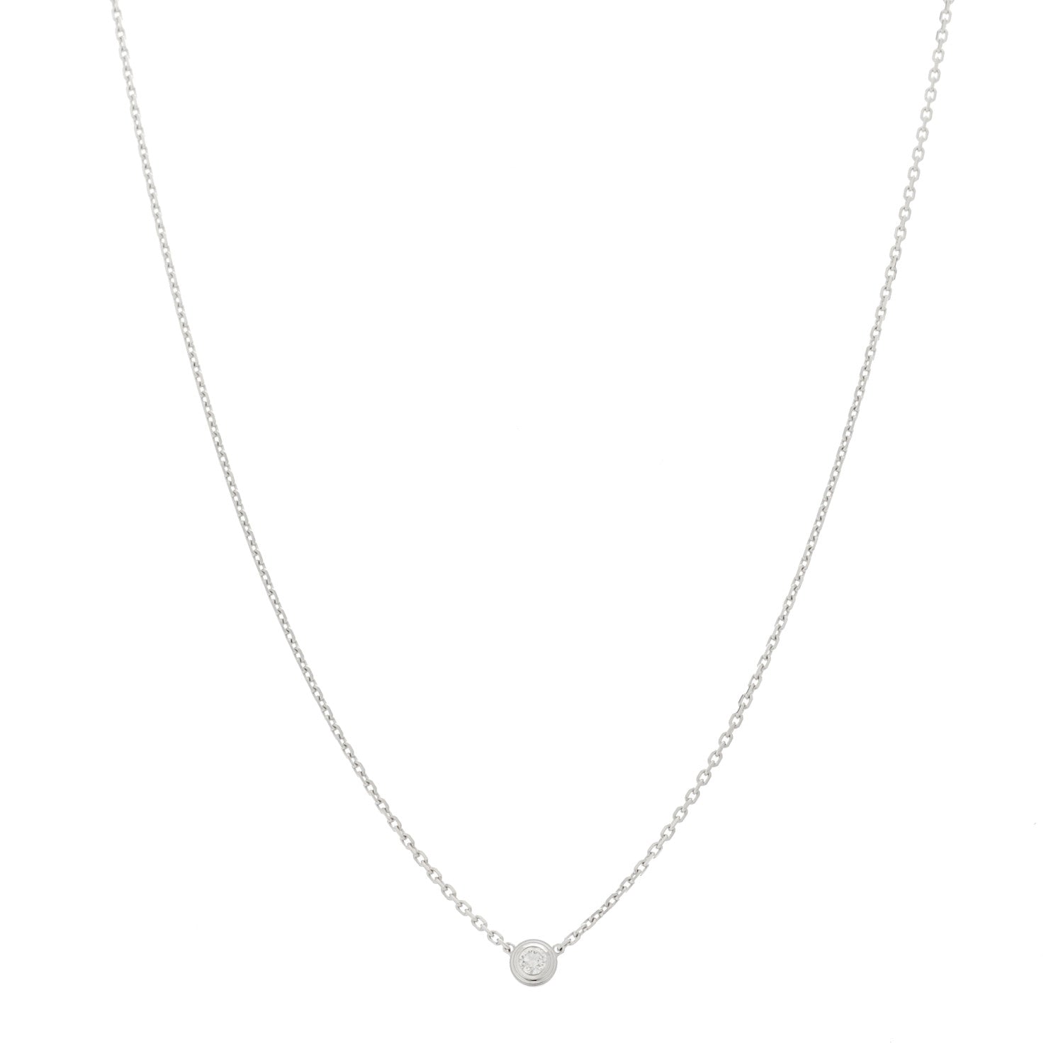 Cartier 18K White Gold Diamond XS D'Amour Pendant Necklace 1 of 6