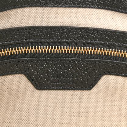 Gucci Jacquard Black Denim GG Monogram Textured Dollar Calfskin Medium Jackie 1961 Tote Black Ivory 6 of 9