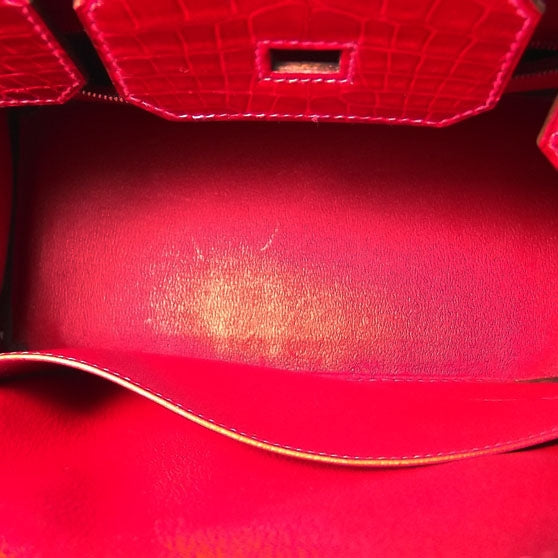 Hermes Shiny Niloticus Crocodile Birkin 30 Braise 8 of 11